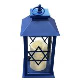Pr Beautiful Blue Lanterns wï¿½ Non Flame Candles