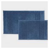 Shallow Blue 17 x 24 & 20 x 34  Bath Rugs
