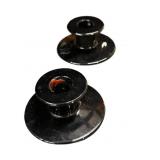 Black Amethyst Candle Holders