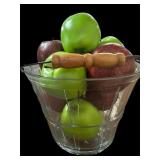 Anchor Hocking Glass Apple Basket of Real Looking