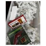 Estate White Christmas Tree, Extra Lights & Light