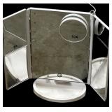 Lighted Make Up Mirror wï¿½ Magnifying Glass