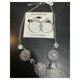 16 ï¿½ Necklace & Silver Plated Earrings