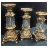 (3) Pc Candle Holder Set