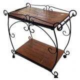 Estate Metal & Wood Tea Cart