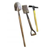 Mattock, Straight Edge & Pointed Shovel