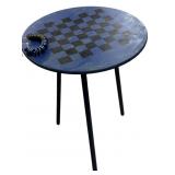 Ky Blue Checker Board Table  & Game Pieces