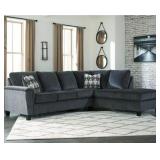 Abinger 2-Pece Smoke Sectional With Chaise Lounge