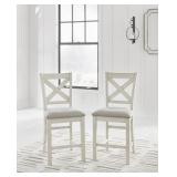 Robbinsdale Antique White Barstool