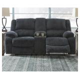 Draycoll Slate DBL Reclining Love Seat W Console