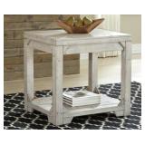 Fregine Farmhouse White End Table