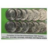 1971-1978 Eisenhower Ike Dollar Coin Set