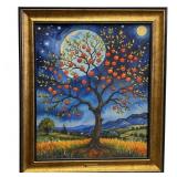 Midnight Apple Tree Framed Van Gogh Limited