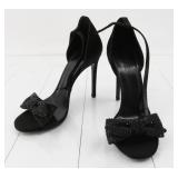 Gucci Ribbon Line Stone Heel Sandals Size 34