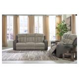 Stately Check DBL PWR REC Sofa && Loveseat