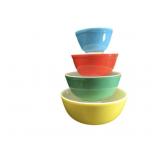 4! Pc Pyrex Primary Colors Mixing Bowls