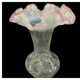 Fenton Peach Blow Vase