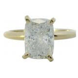 14kt Gold 2.02 ct Cushion Cut Lab Diamond Ring