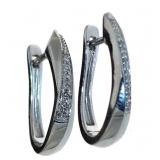 Elegant Diamond Hoop Earrings