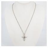 Gucci Bamboo Cross Fashion Silver Necklace