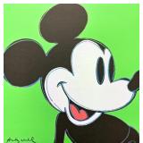 Green Mickey Large Canvas Giclee by Andy Warhol
