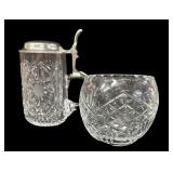 Waterford Crystal Rose Bowl & German Lead Crystal