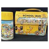 1961 Aladdin Walt Disney School Bus Lunch Box