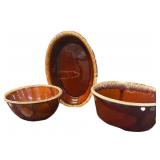 (3) USA Oven Proof Bowls