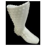 Fenton Milk Glass Hobnail Boot
