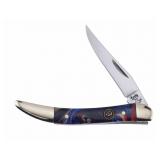 Hen & Rooster Toothpick Red/Blue Swirl.  HRI961RWB