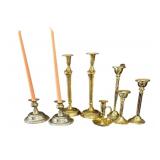 (8) Candle Holders & Box New Candles