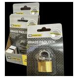 (4) Pro Essentials Brass Padlocks wï¿½ 3 Keys Each