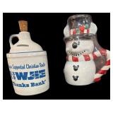 WJIE RADIO STATION BANK & Snowman