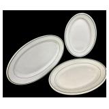 (3) Oval Restaurant Platters