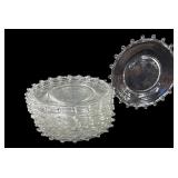 (10) 8 ï¿½ Heisey Lariat Pattern Salad Plates