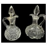 (2) Clear Crystal Cruets