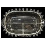 Heisey Lariat Pattern Divided Relish Bowl