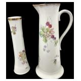 Sevres Pircelain Pitcher & Vase