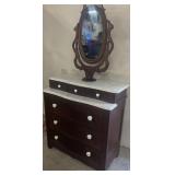 Antique Dresser And Mirror