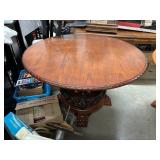 Large Round Dining Table W/ Claw Feet