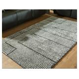Kurtmen 5 X 7 Black & Ivory Medium Rug