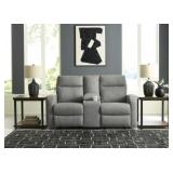 Gauntlet Sterling Reclining Love Seat W Console