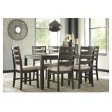 Ashley D397 Table & 6 Padded Chairs