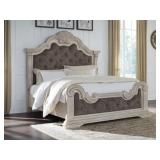 Queen Bruchandi Upholstered PAnel Bed