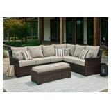 Ashley Brook Ranch Outdoor Sectional W/ Bench