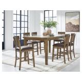 Urbanforte Counter Height Dining Table & 6 Stools