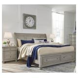 Queen Lettner Storage Bed & Nightstand Set