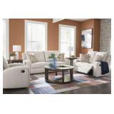 Ashley Danum DBL Reclining Stone Sofa & Love Seat