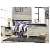 Queen Bellaby Crossbuck Panel Bed & Nightstand Set