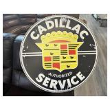 Large Cadillac Service Center Metal SIgn